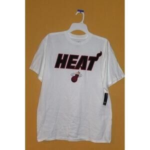 Mens Miami Heat Team Logo White T Shirt Basketball Sizes Sl Xl Xxl Nwt